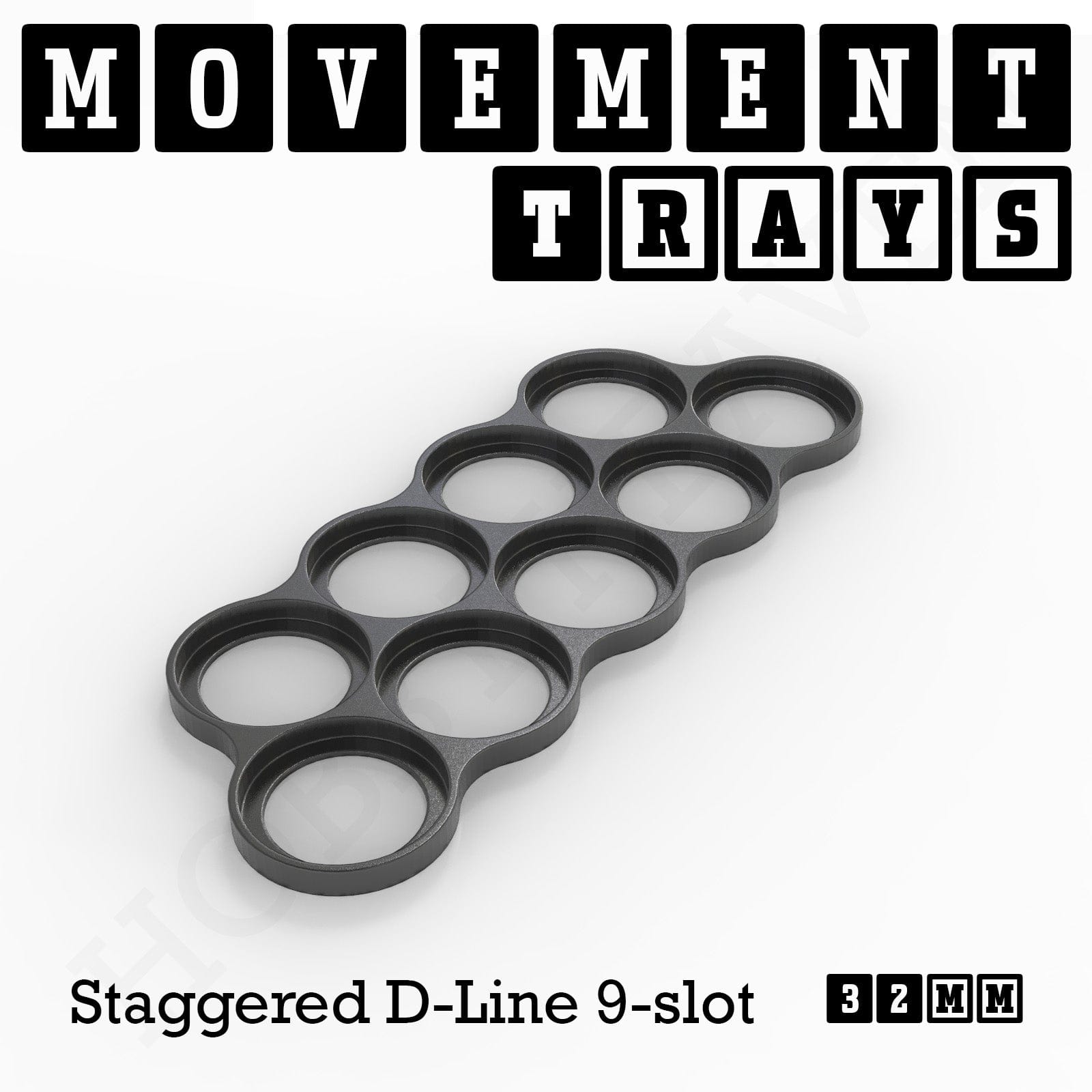 Movement Tray 32mm Movement Trays for Tabletop Games | Compatible with Popular Miniatures | Full Range