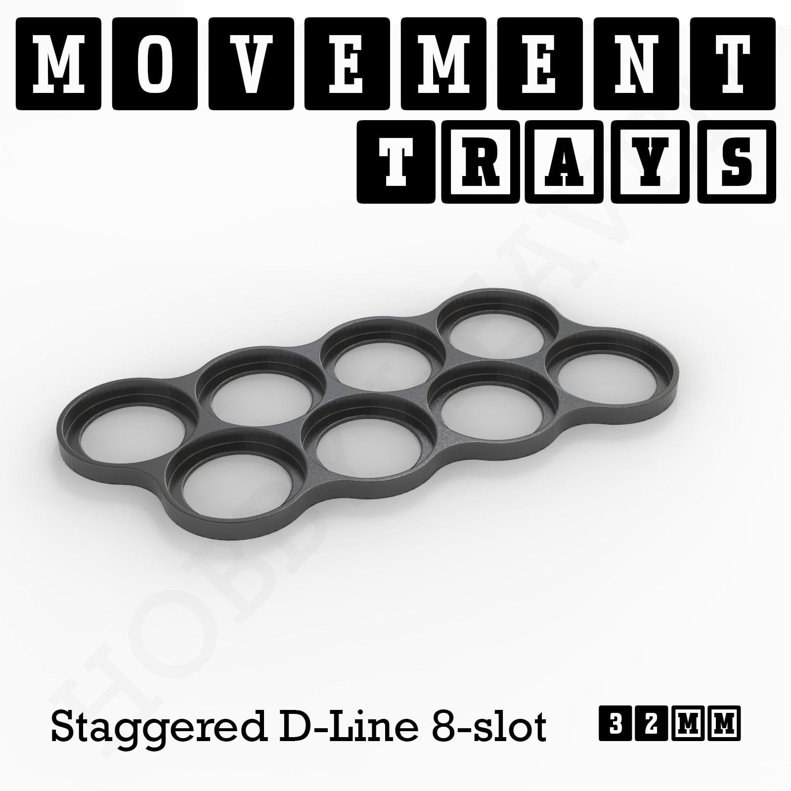 Movement Tray 32mm Movement Trays for Tabletop Games | Compatible with Popular Miniatures | Full Range