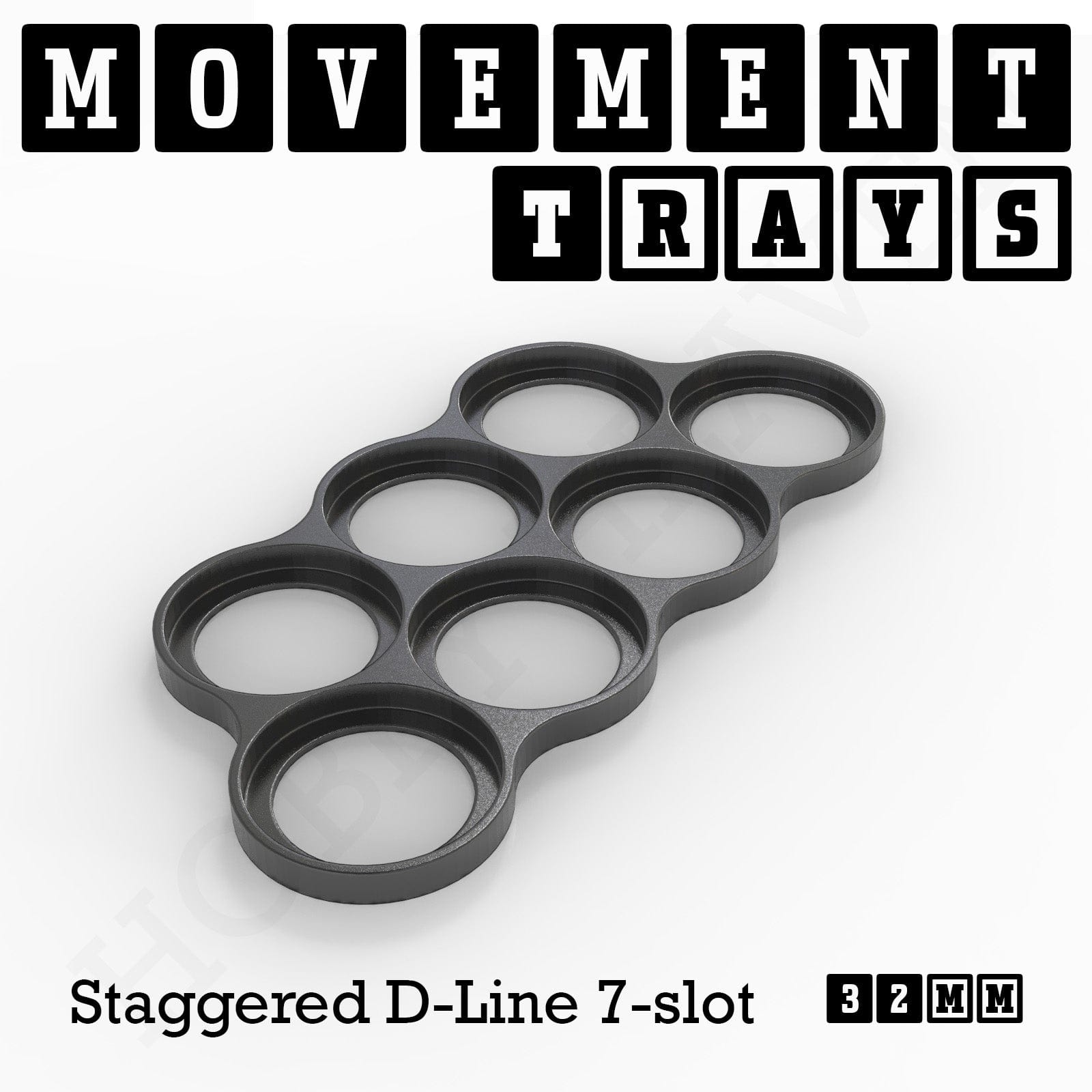 Movement Tray 32mm Movement Trays for Tabletop Games | Compatible with Popular Miniatures | Full Range
