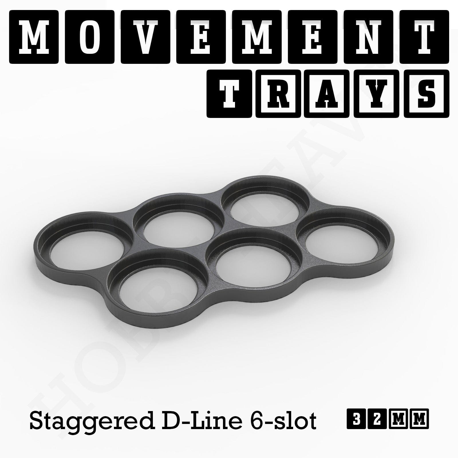 Movement Tray 32mm Movement Trays for Tabletop Games | Compatible with Popular Miniatures | Full Range
