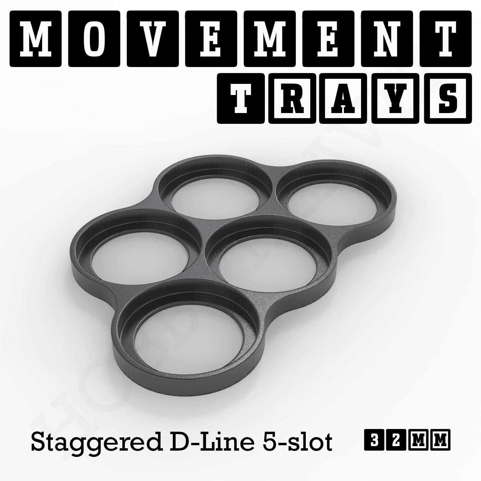 Movement Tray 32mm Movement Trays for Tabletop Games | Compatible with Popular Miniatures | Full Range