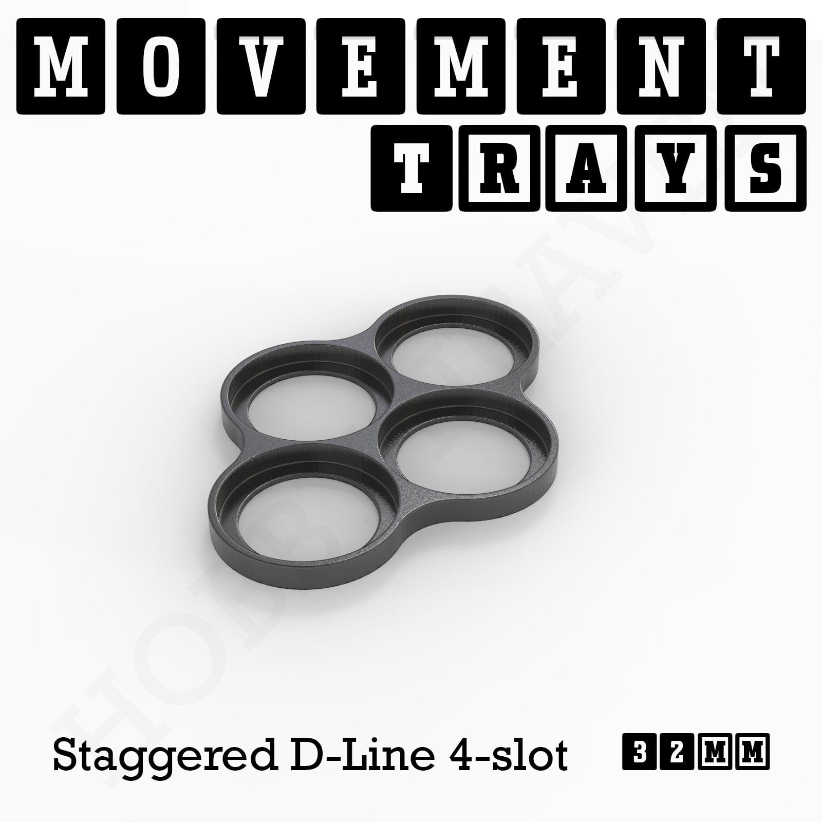 Movement Tray 32mm Movement Trays for Tabletop Games | Compatible with Popular Miniatures | Full Range