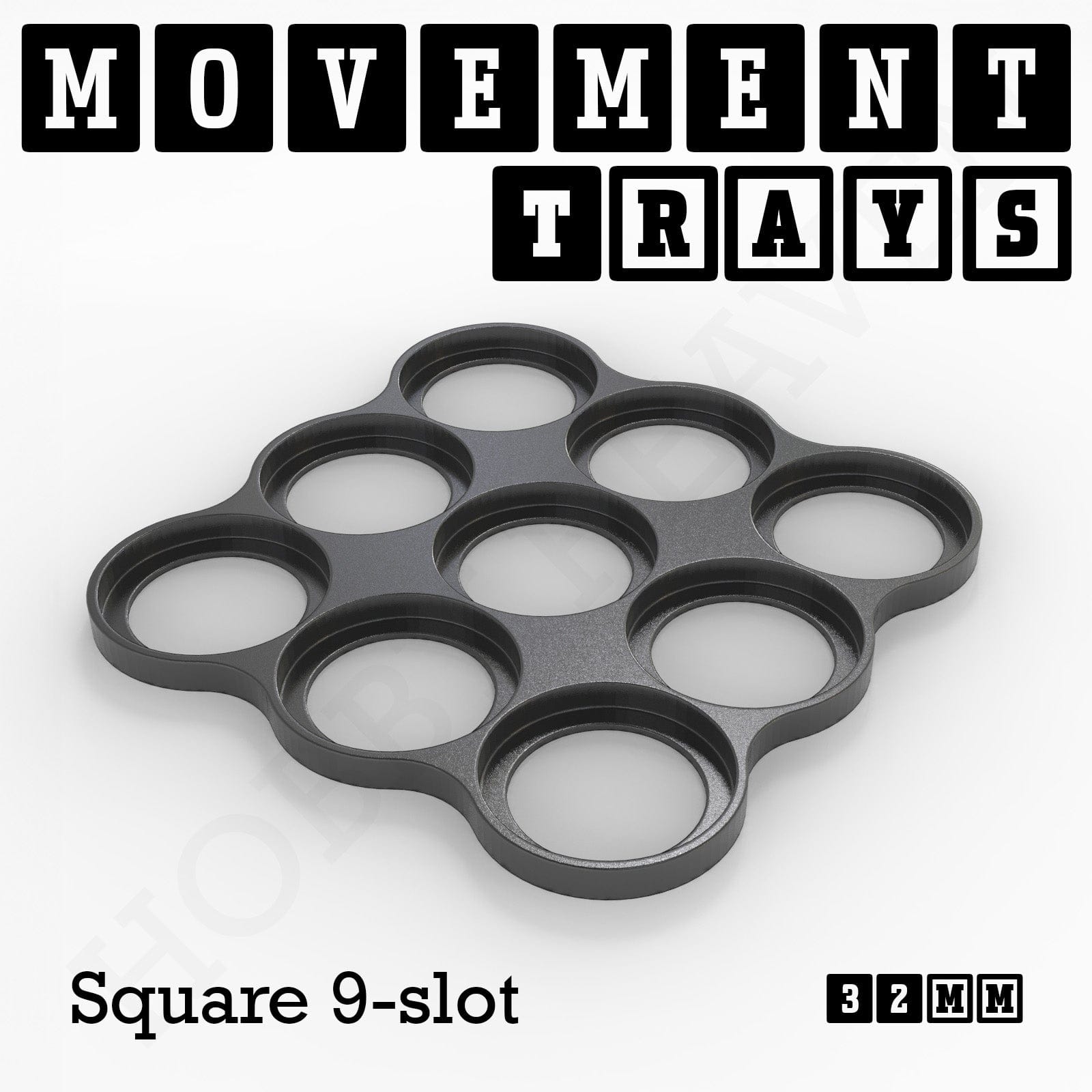 Movement Tray 32mm Movement Trays for Tabletop Games | Compatible with Popular Miniatures | Full Range