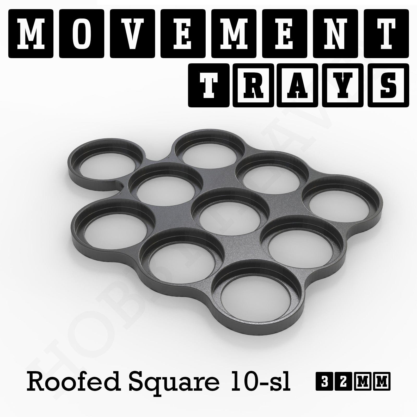 Movement Tray 32mm Movement Trays for Tabletop Games | Compatible with Popular Miniatures | Full Range