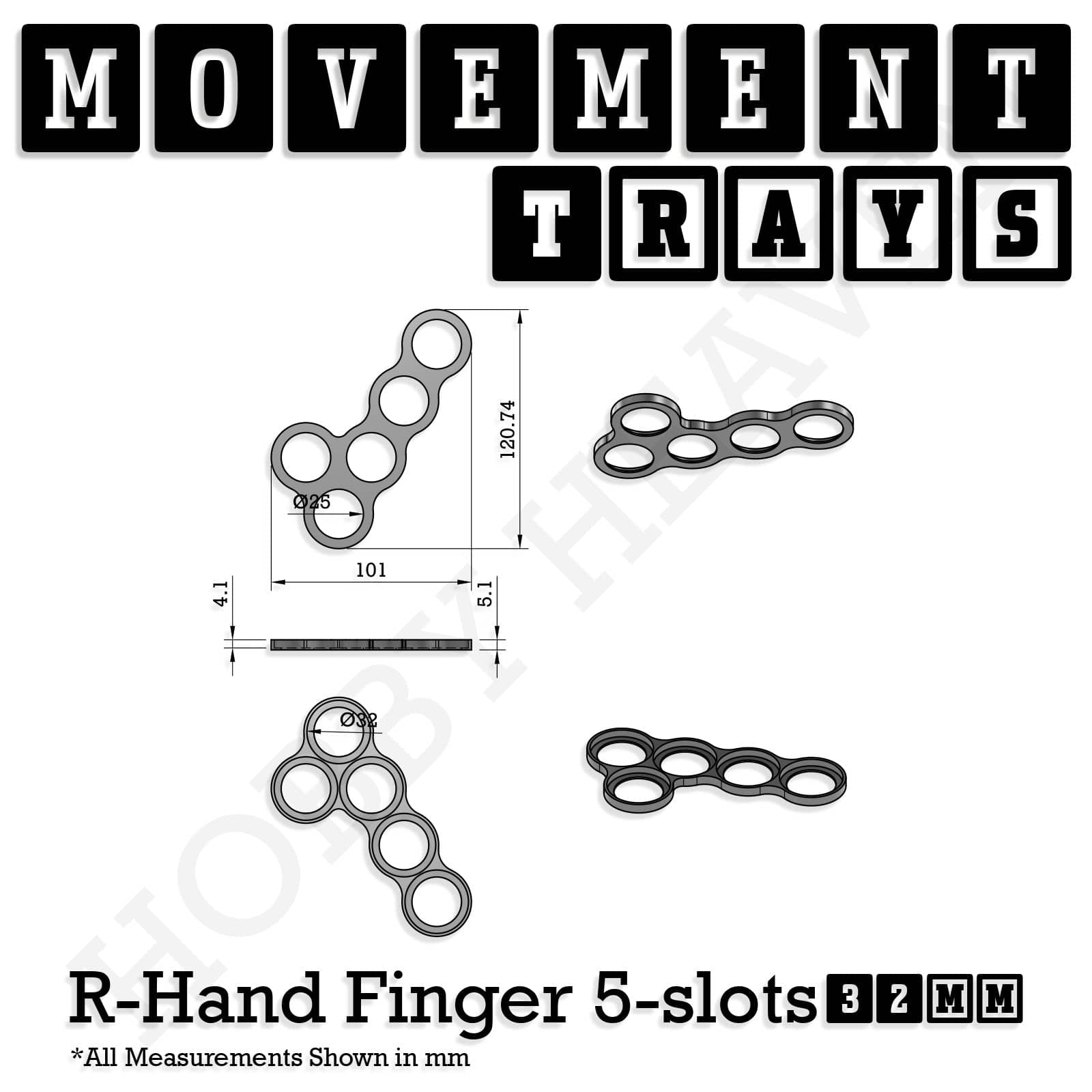 Movement Tray 32mm Movement Trays for Tabletop Games | Compatible with Popular Miniatures | Full Range