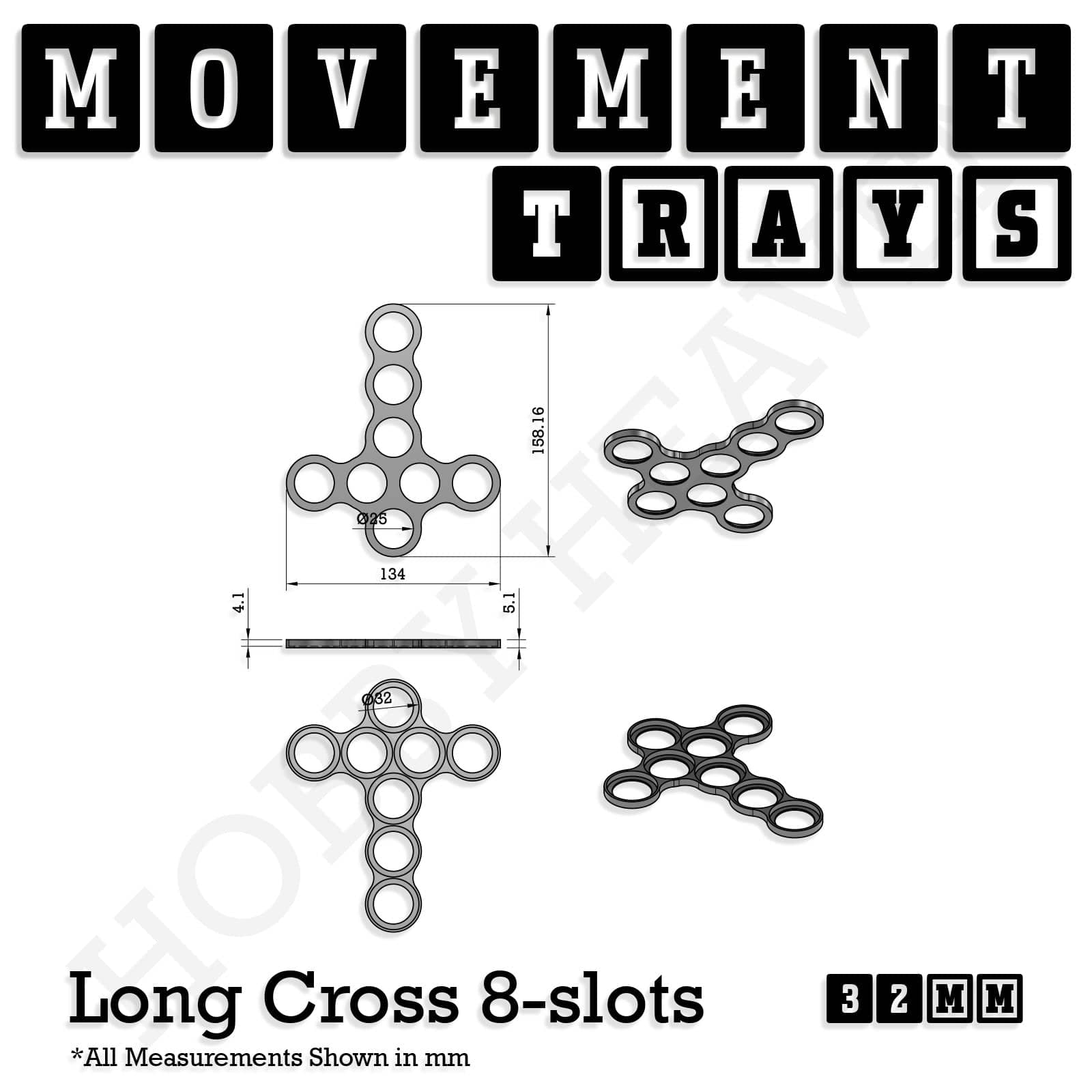 Movement Tray 32mm Movement Trays for Tabletop Games | Compatible with Popular Miniatures | Full Range