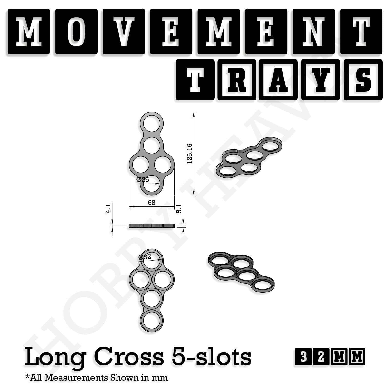 Movement Tray 32mm Movement Trays for Tabletop Games | Compatible with Popular Miniatures | Full Range