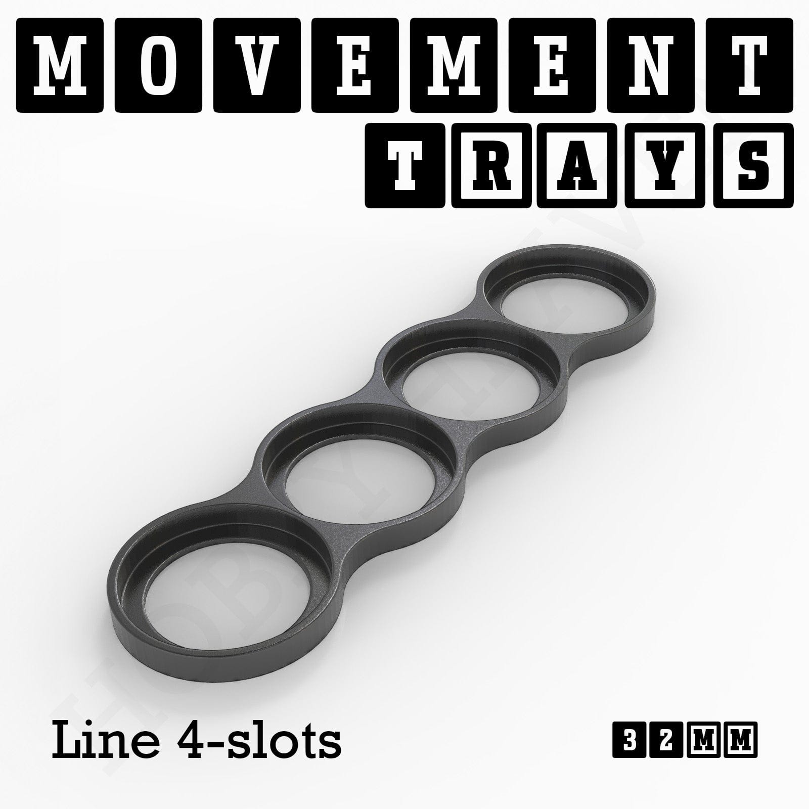 Movement Tray 32mm Movement Trays for Tabletop Games | Compatible with Popular Miniatures | Full Range