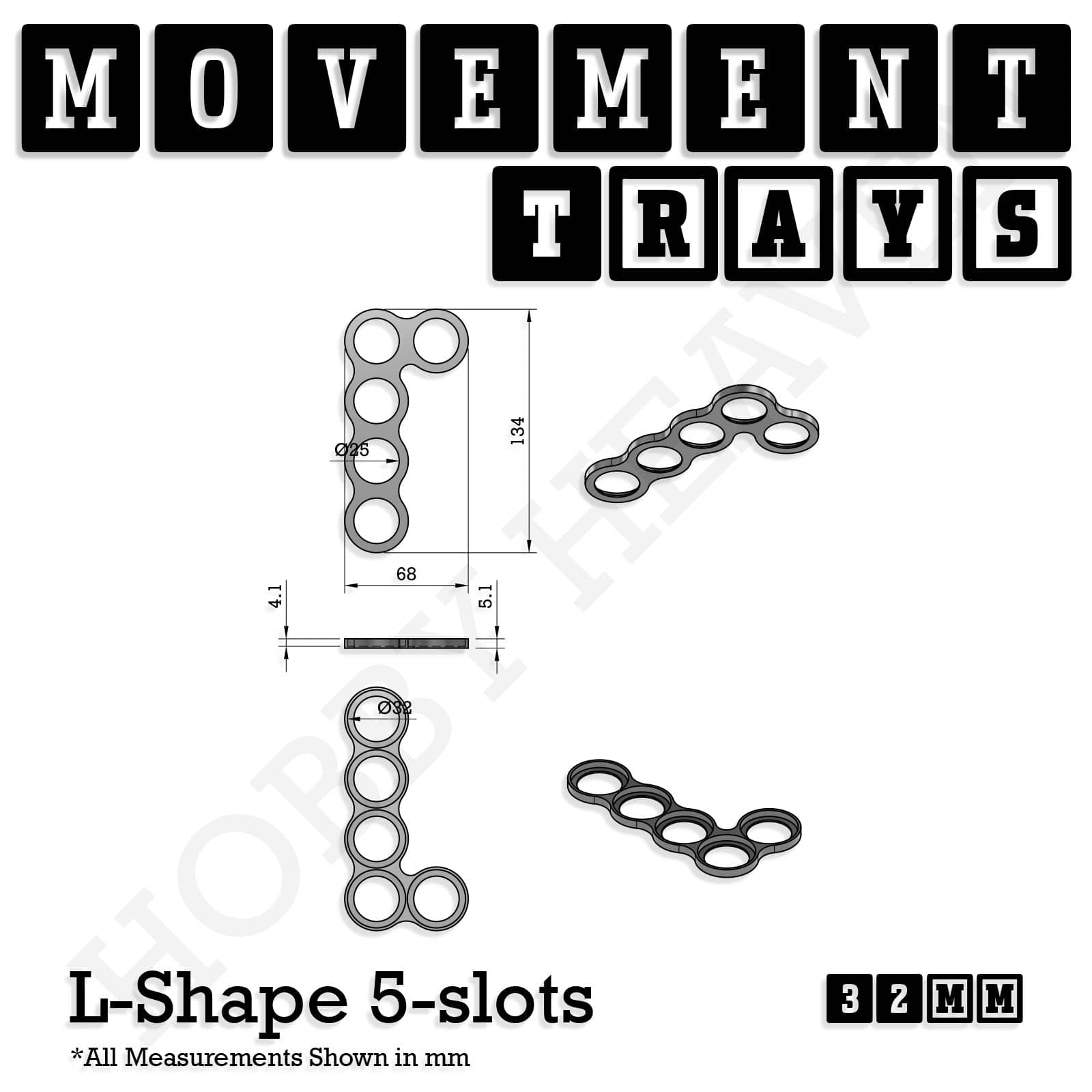 Movement Tray 32mm Movement Trays for Tabletop Games | Compatible with Popular Miniatures | Full Range