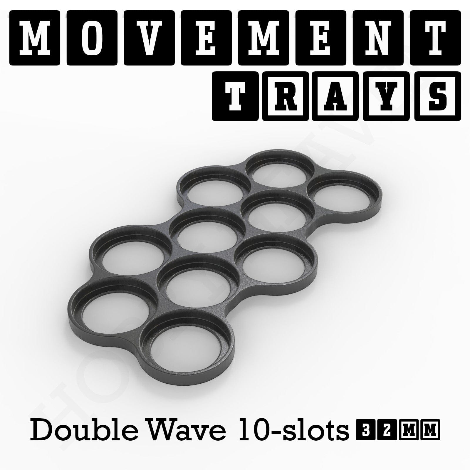 Movement Tray 32mm Movement Trays for Tabletop Games | Compatible with Popular Miniatures | Full Range