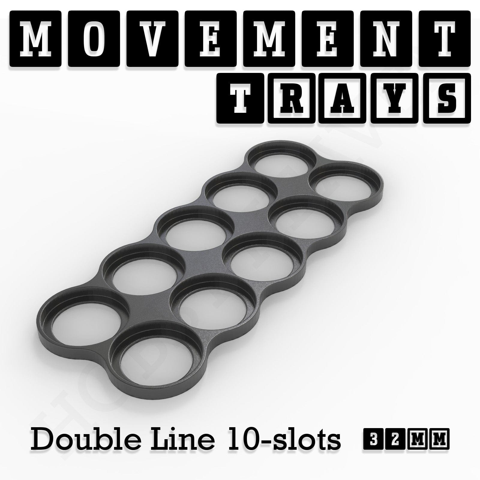 Movement Tray 32mm Movement Trays for Tabletop Games | Compatible with Popular Miniatures | Full Range