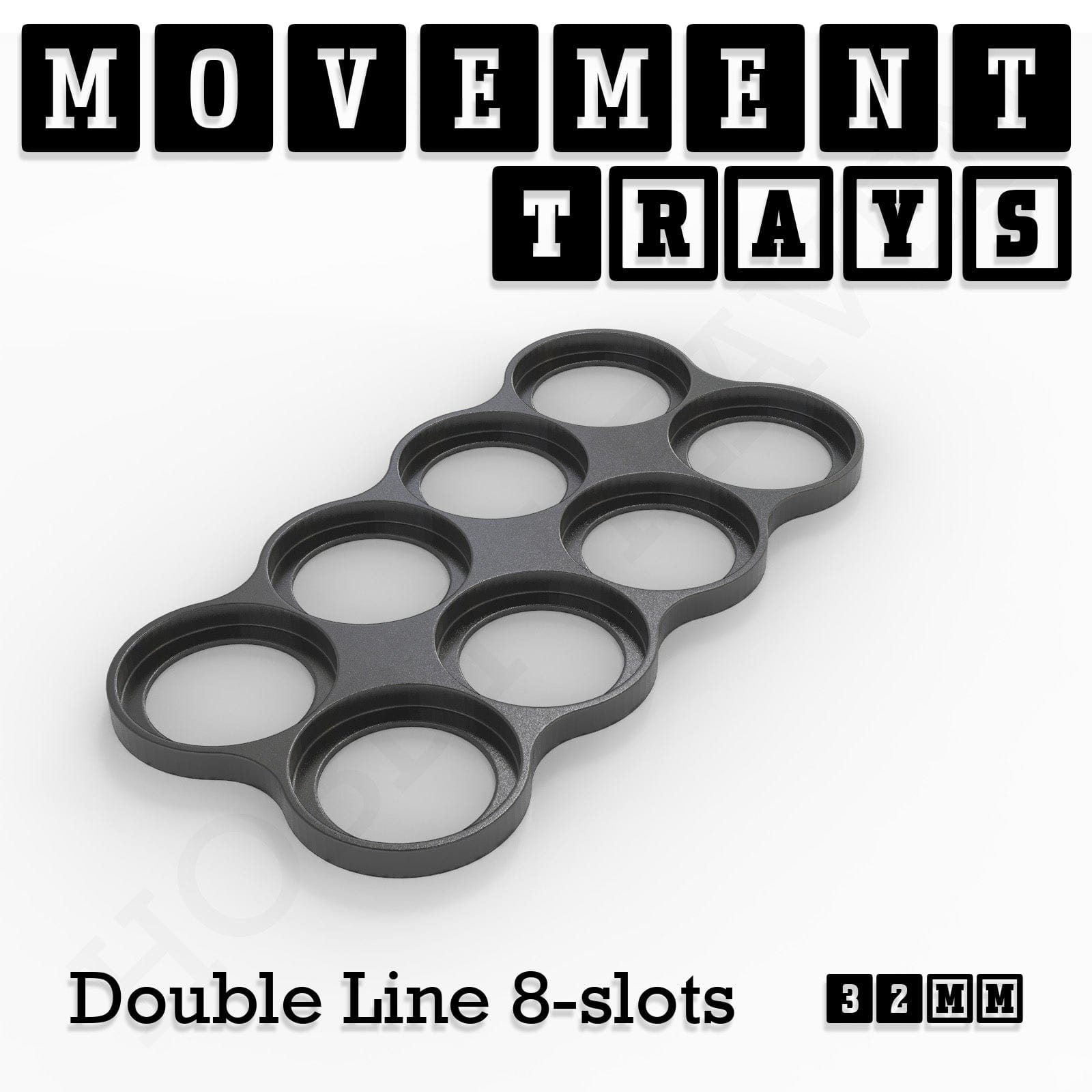 Movement Tray 32mm Movement Trays for Tabletop Games | Compatible with Popular Miniatures | Full Range