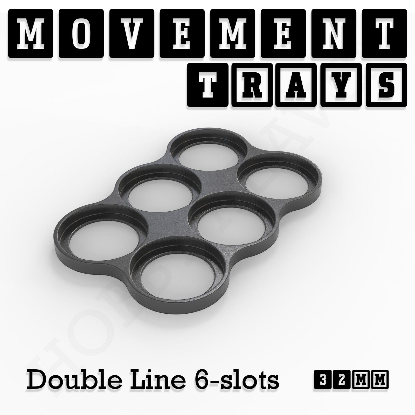 Movement Tray 32mm Movement Trays for Tabletop Games | Compatible with Popular Miniatures | Full Range