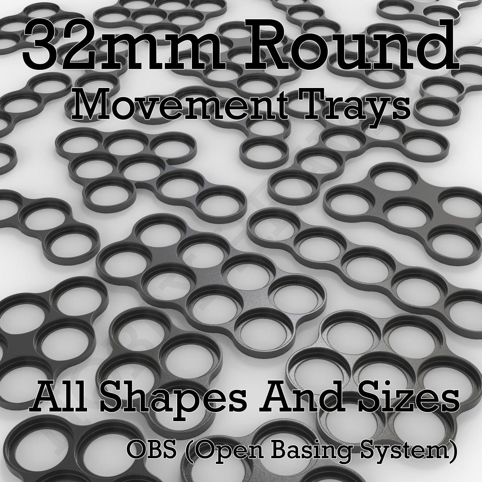 Movement Tray 32mm Movement Trays for Tabletop Games | Compatible with Popular Miniatures | Full Range