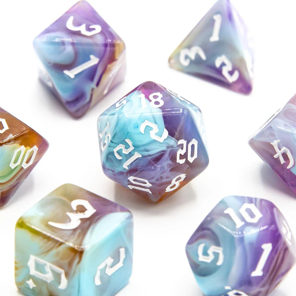 Mystic Earth | Acrylic Dice | 7 Piece Set - DICE