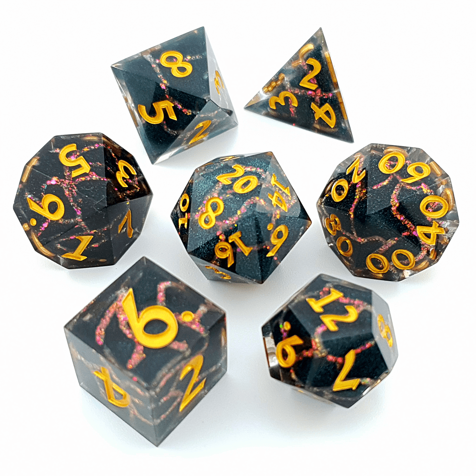 Tabletop Dominion DICE Nebulous Fracture | Art Core Dice | 7 Piece Set