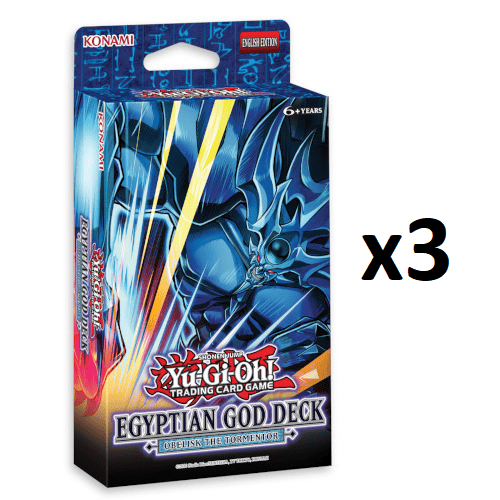 Yugioh Sealed 3x Yu-Gi-Oh! - Egyptian God Obelisk The Tormentor Reprint Unlimited Edition Structure Deck 4012927167472