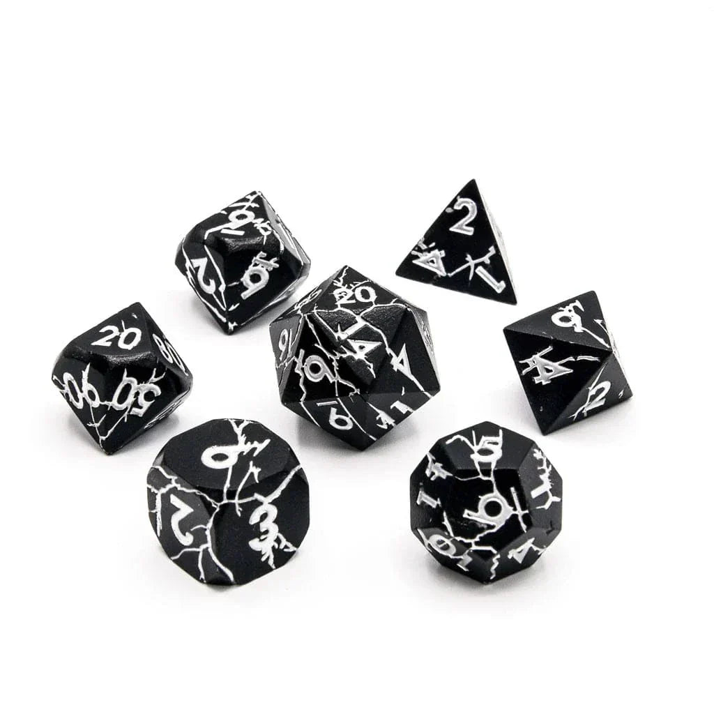 Tabletop Dominion DICE Obsidian Keeper | Solid Metal | 7 Piece Set