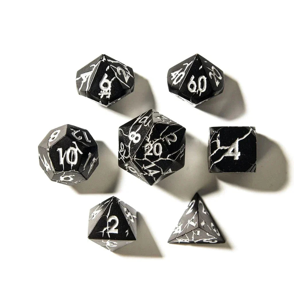 Tabletop Dominion DICE Obsidian Keeper | Solid Metal | 7 Piece Set