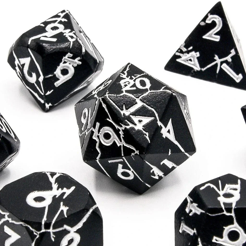 Tabletop Dominion DICE Obsidian Keeper | Solid Metal | 7 Piece Set