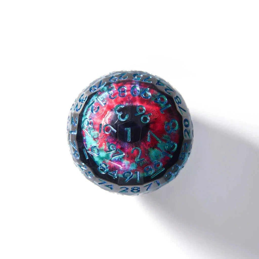 Tabletop Dominion DICE Orb of Eternity | 50mm D100 | Liquid Core Moving Eye