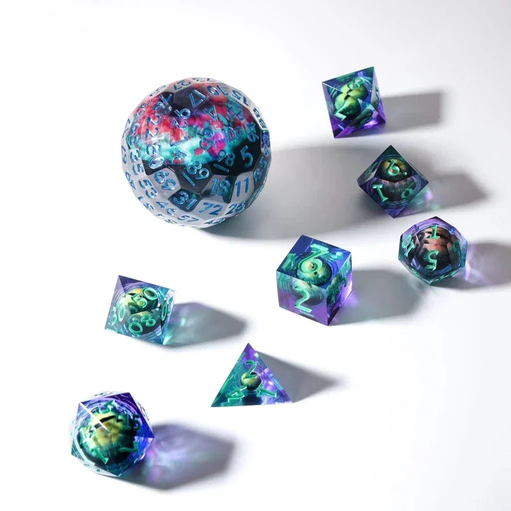 Tabletop Dominion DICE Orb of Eternity | 50mm D100 | Liquid Core Moving Eye