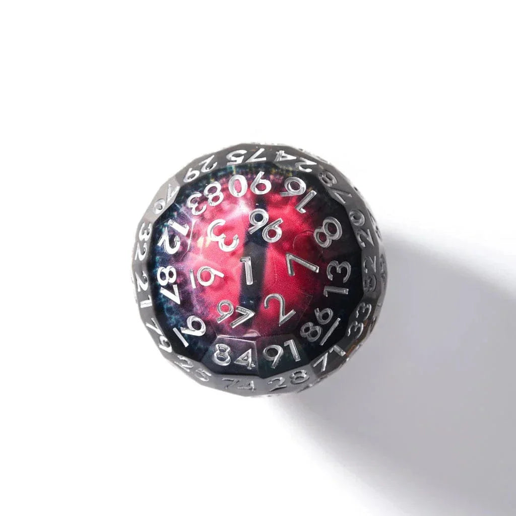 Tabletop Dominion DICE Orb of Sight | 50mm D100 | Liquid Core Moving Eye