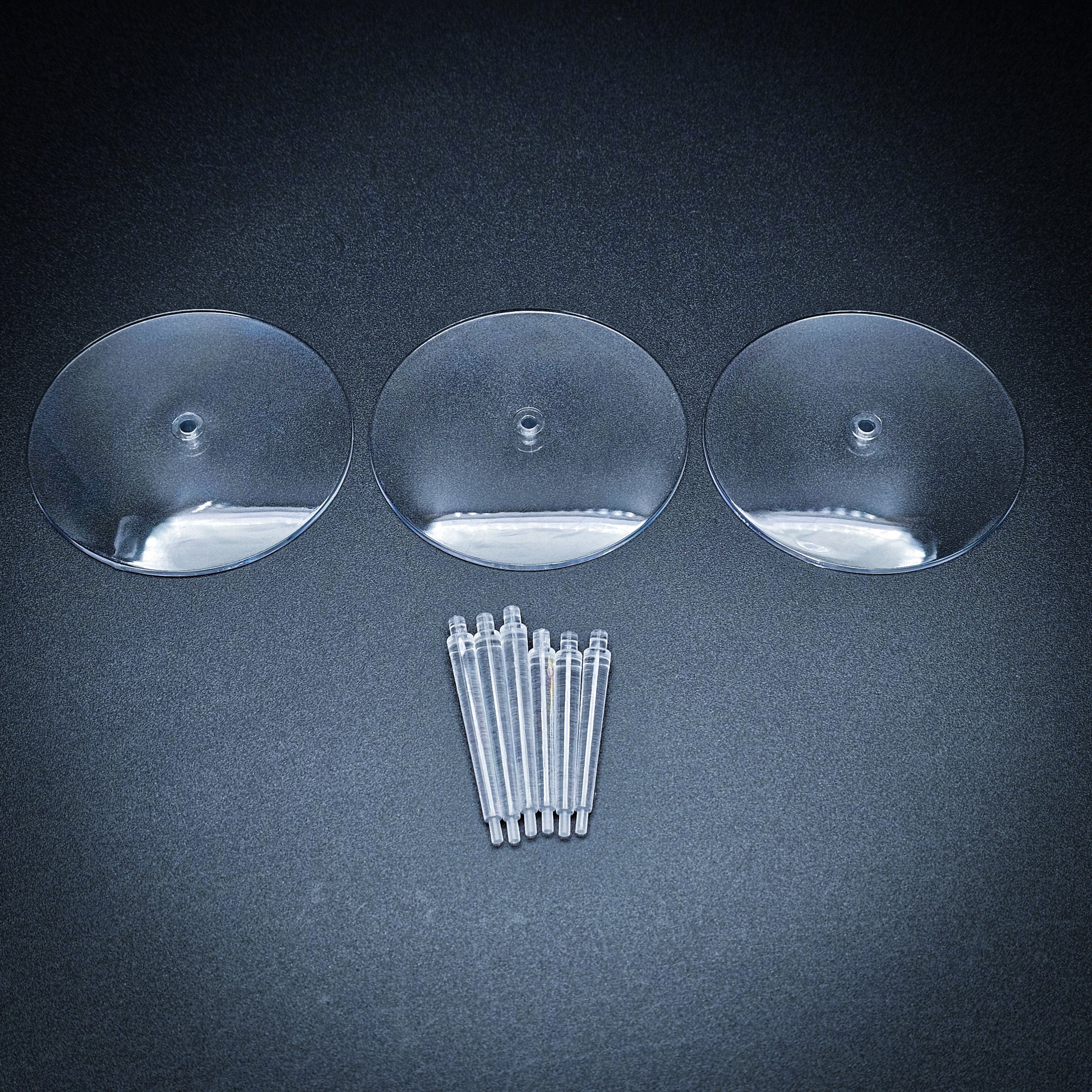 Base 60mm Round Flying Bases – Clear Plastic Stands for Sci-Fi & Fantasy Wargaming Miniatures