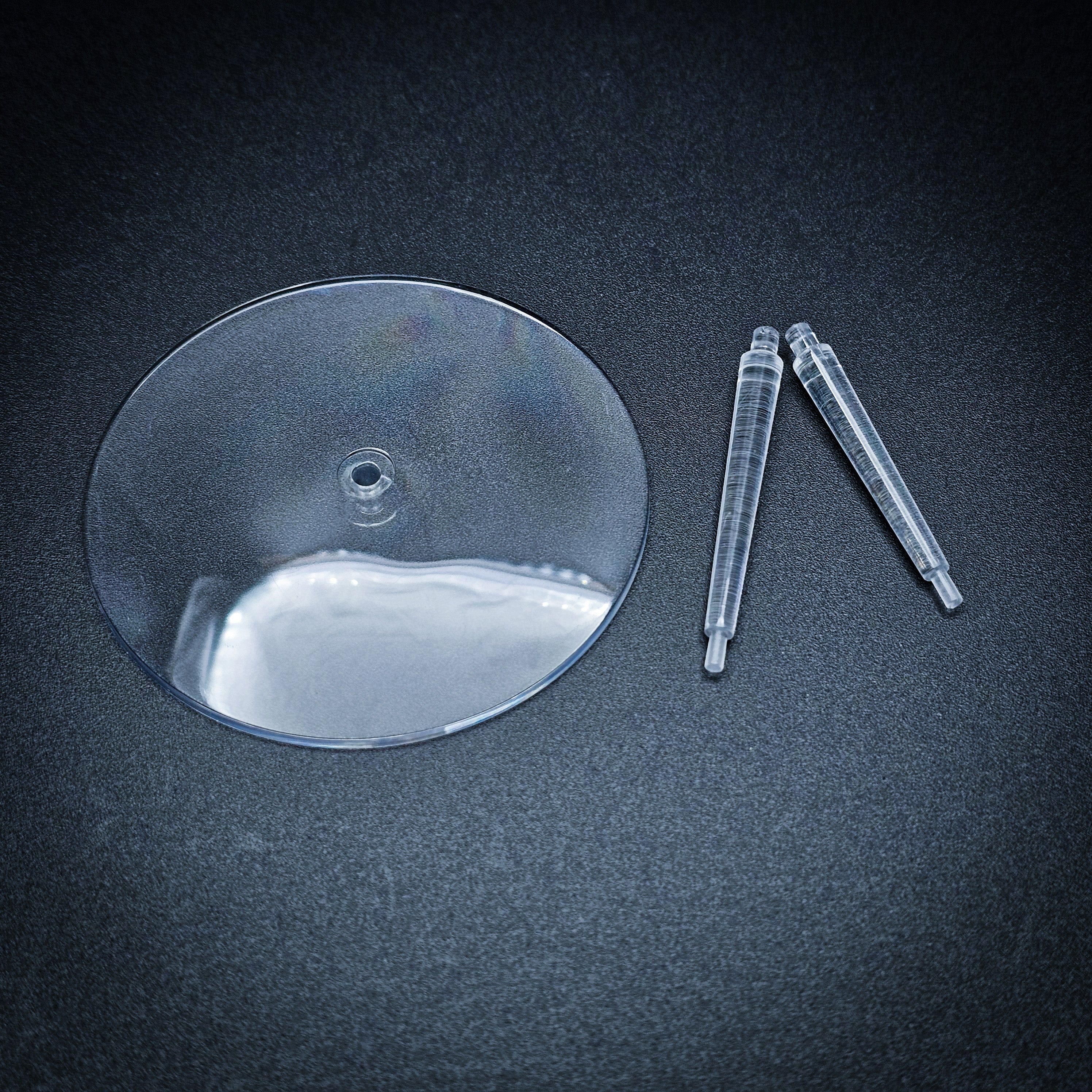 Base 60mm Round Flying Bases – Clear Plastic Stands for Sci-Fi & Fantasy Wargaming Miniatures