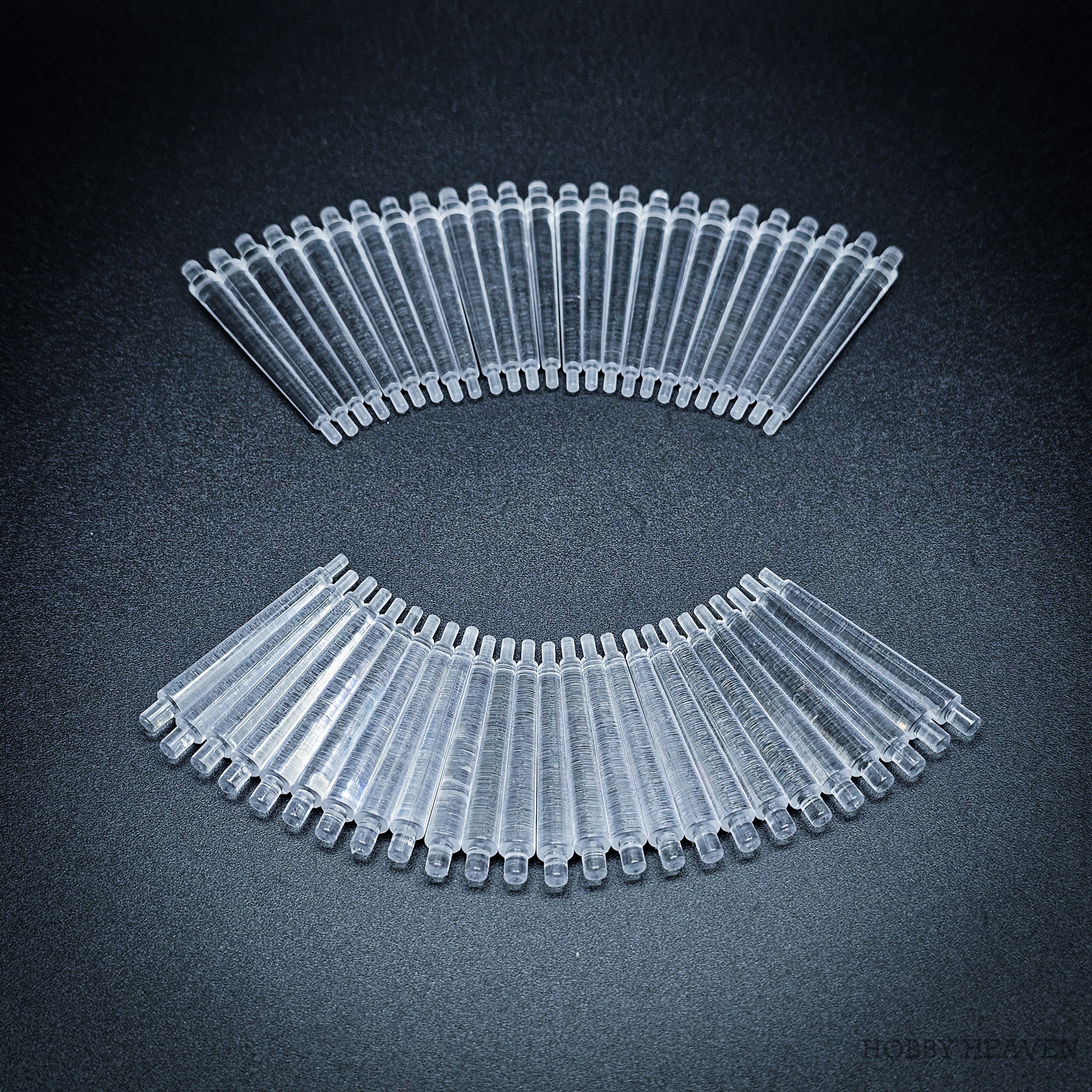 Base 60mm Round Flying Bases – Clear Plastic Stands for Sci-Fi & Fantasy Wargaming Miniatures