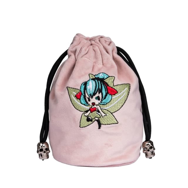 Tabletop Dominion Bags Pixie’s Pouch | Flannel Drawstring Dice Bag | Pink