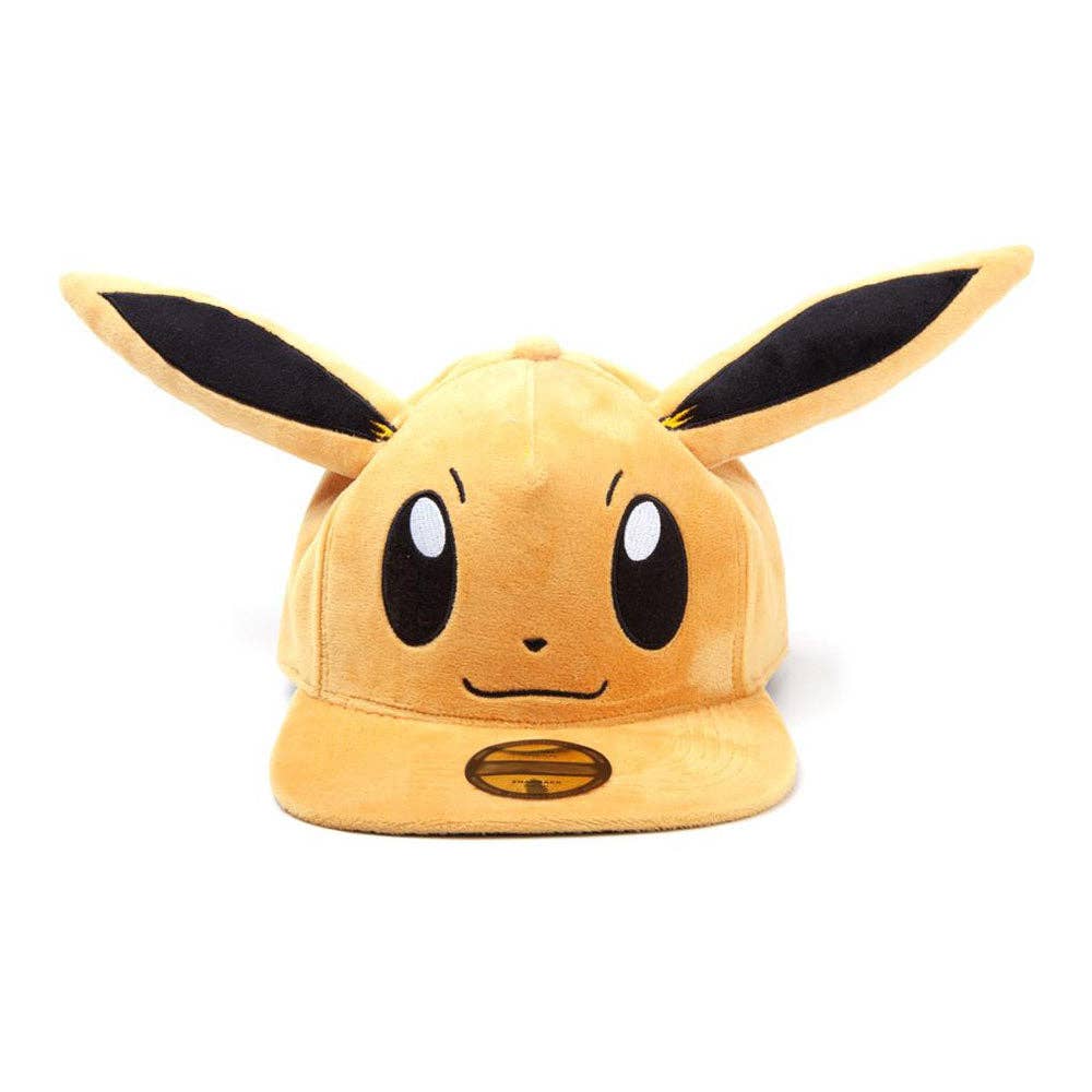 POKEMON Eevee Plush with Ears Snapback Baseball Cap Unisex,