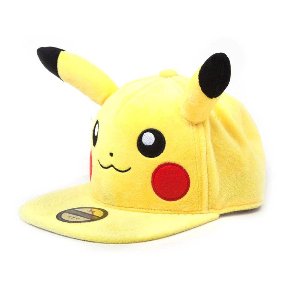 POKEMON Pikachu Plush with Ears Snapback Baseball Cap (SB276