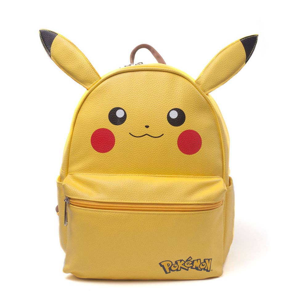 POKEMON Pikachu Shaped Backpack with Ears Female Yellow (B