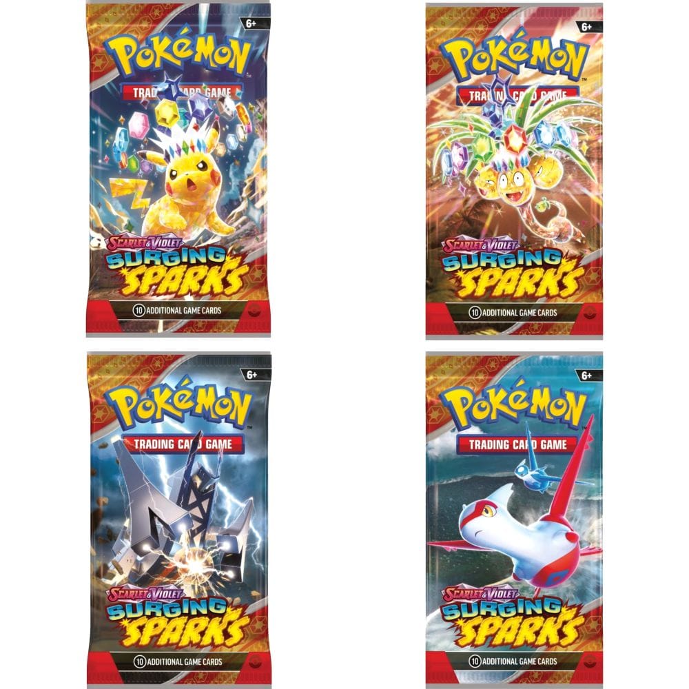Purple Anime Pokémon TCG Scarlet & Violet – Surging Sparks SV08 Sealed Booster