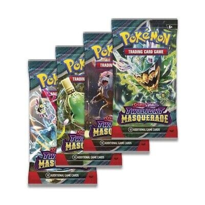Purple Anime Pokemon TWILIGHT MASQUERADE Booster Pack TCG Trading Card