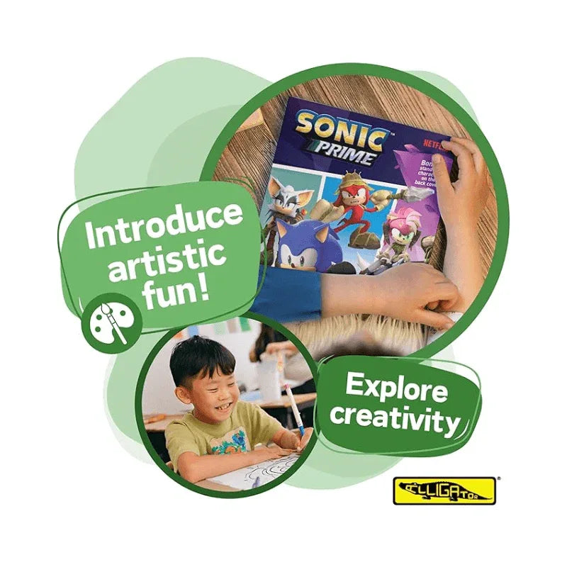 PoundFun Art & Drawing Toys Sonic Prime Colouring Book