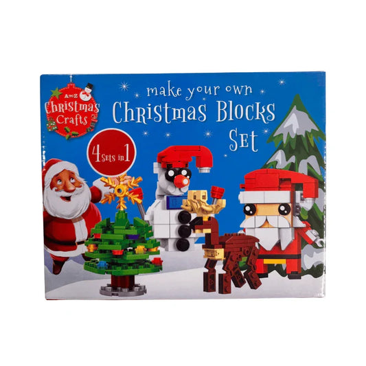 PoundFun Building Toys Make Your Own Christmas Building Blocks Set - 4 In 1 Set