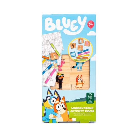 PoundFun Craft Kits Bluey Wooden Stamps Activity Set