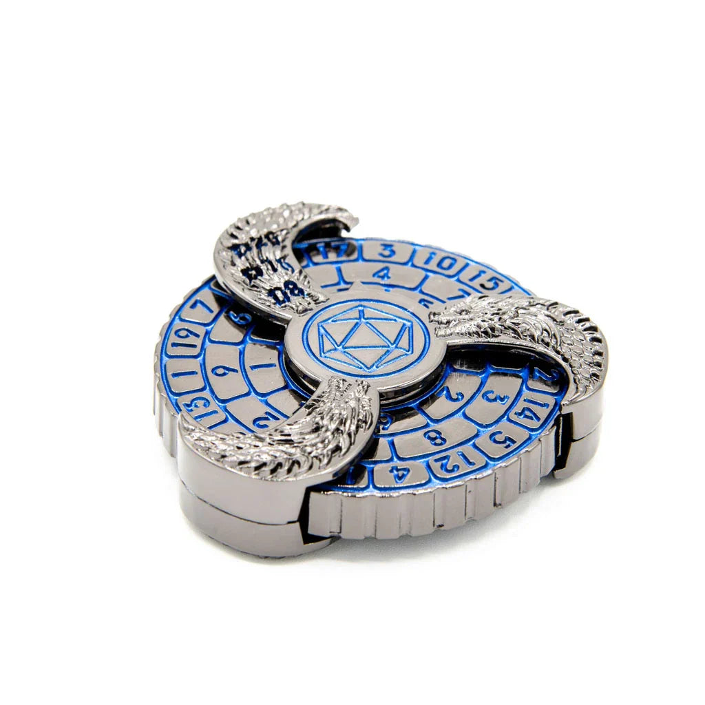 Prophecy Wheel | Dice Spinner | Black & Blue - Dice Spinner