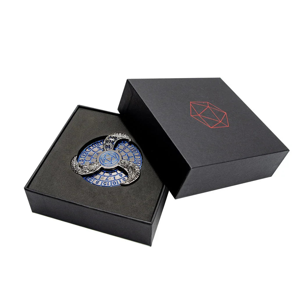 Prophecy Wheel | Dice Spinner | Black & Blue - Dice Spinner