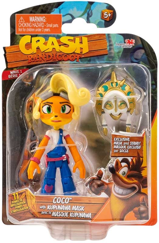 Purple Anime Action figure CRASH BANDICOOT  - COCO WITH MASK
