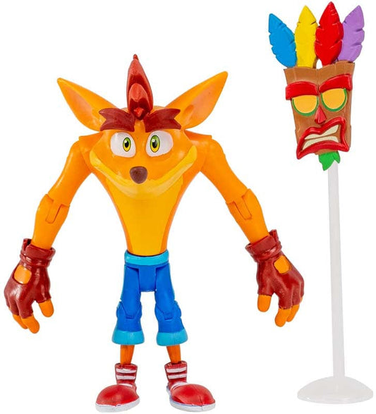 Purple Anime Action figure CRASH BANDICOOT WITH MASK