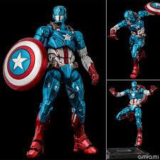 Purple Anime Action figure Marvel Captain America Fighting Armor