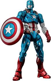 Purple Anime Action figure Marvel Captain America Fighting Armor