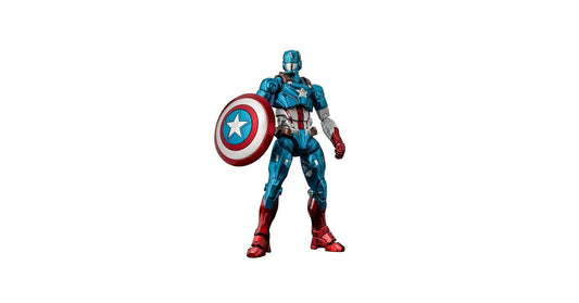 Purple Anime Action figure Marvel Captain America Fighting Armor