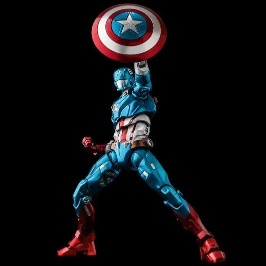 Purple Anime Action figure Marvel Captain America Fighting Armor