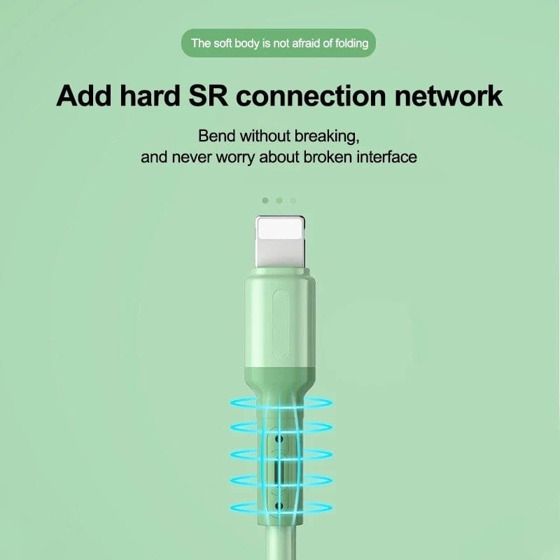 Purple Anime green Iphone USB Charging Lead