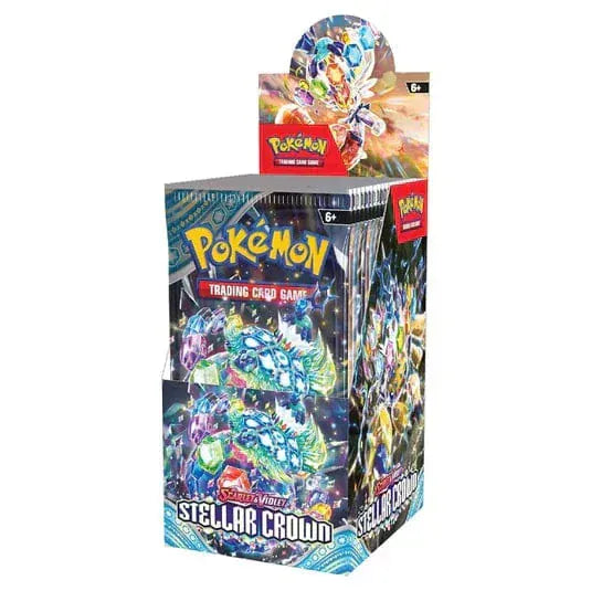 Purple Anime Pokémon TCG Scarlet & Violet – Stellar Crown 18 pack Booster box