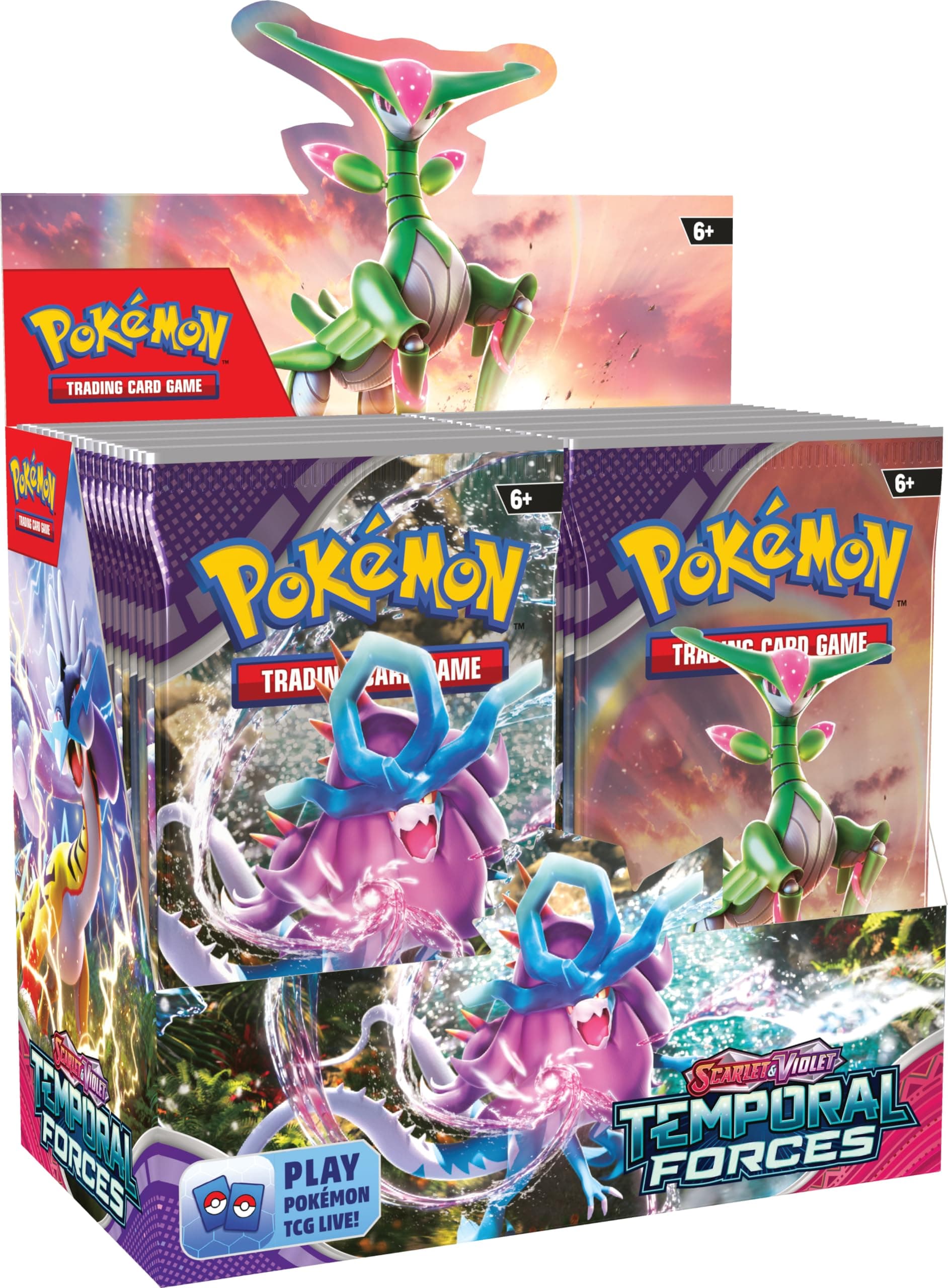 Purple Anime Pokemon TEMPORAL FORCES BOOSTER PACK TCG Trading Card Game